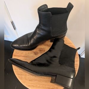 Vince Black Leather Chelsea Boots